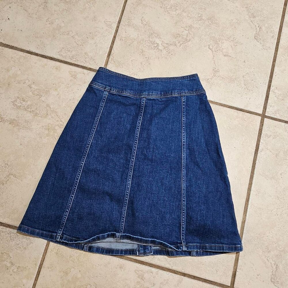boho western Boden denim front buttons skirt - Picture 2 of 3